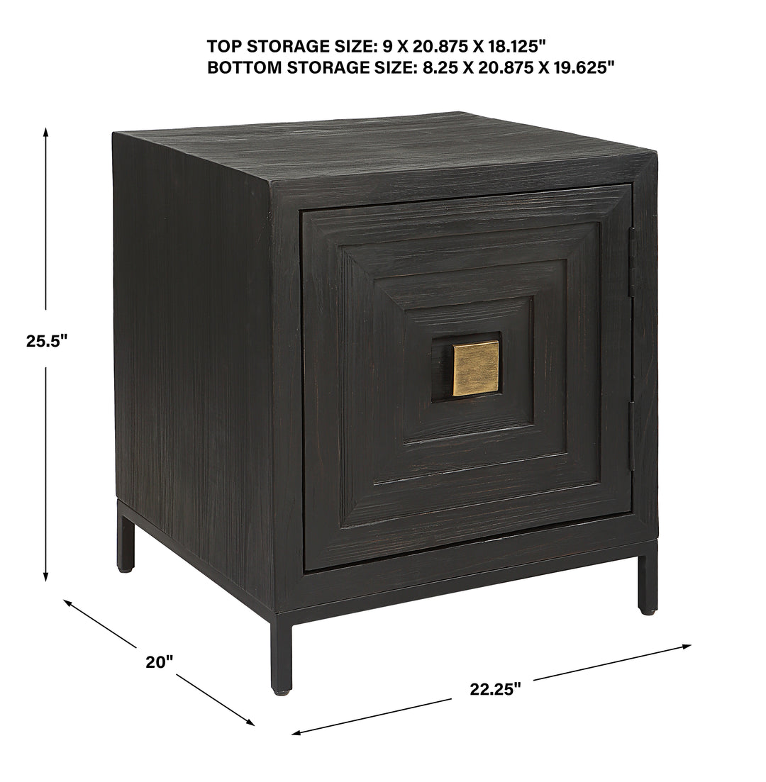 Uttermost Aiken Geometric Cabinet / End Table