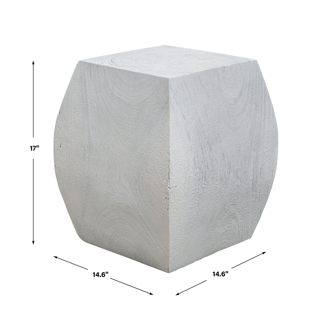 Uttermost Grove Ivory Wooden Accent Stool