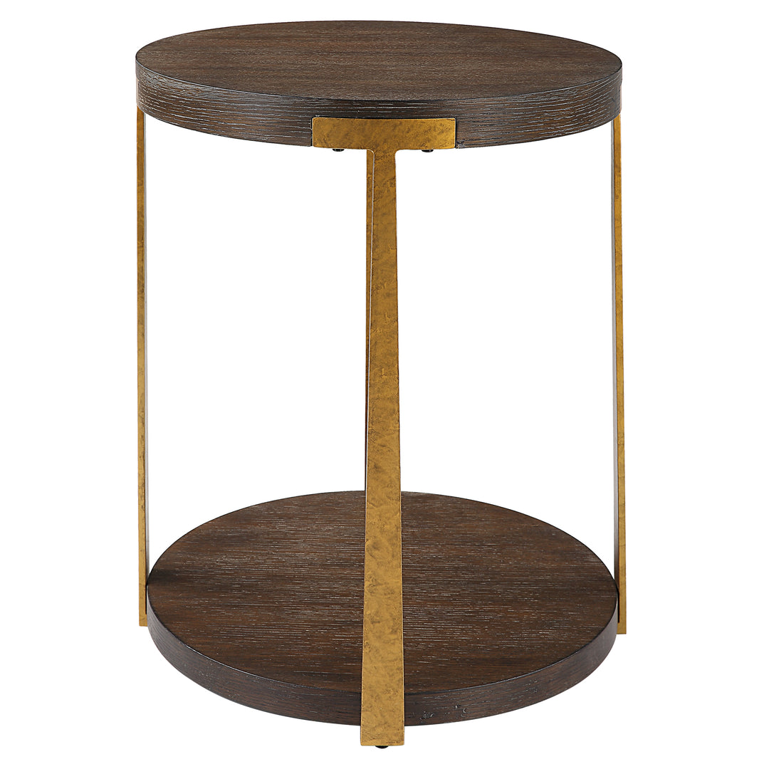 Uttermost Palisade Round Wood Side Table