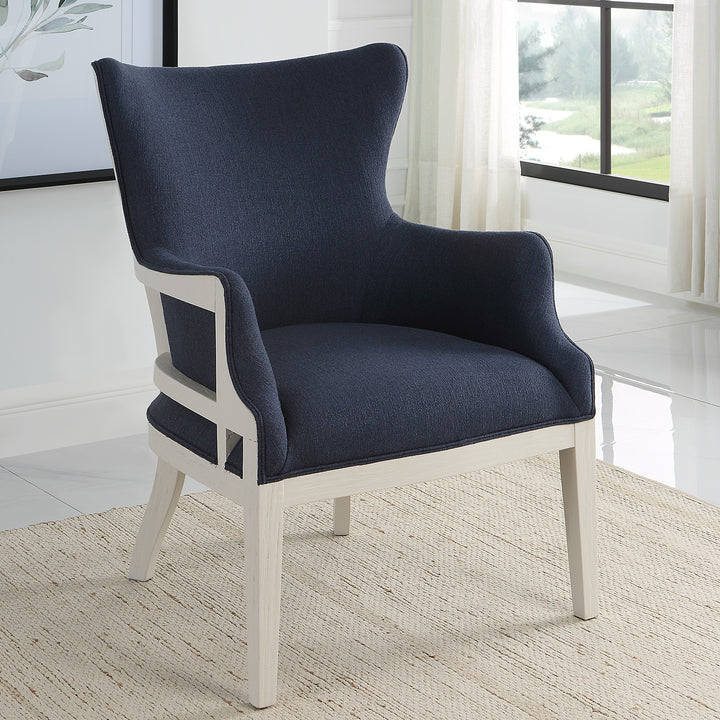 Uttermost Gordonston Blue Fabric Accent Chair