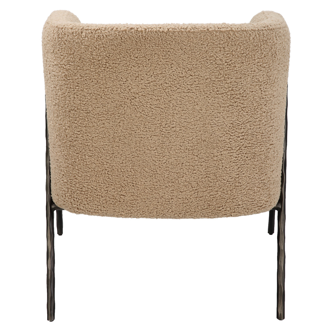 Uttermost Jacobsen Tan Shearling Barrel Chair