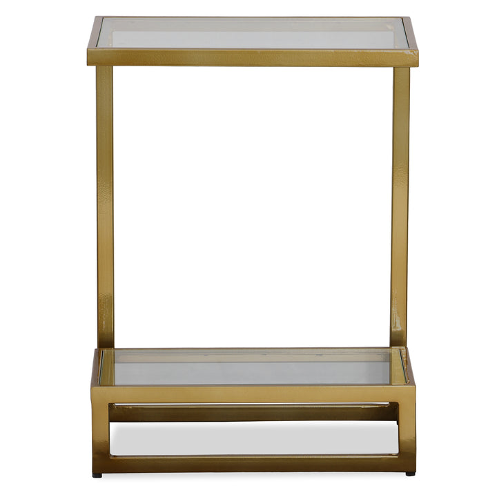 Uttermost Musing Brushed Brass Accent Table