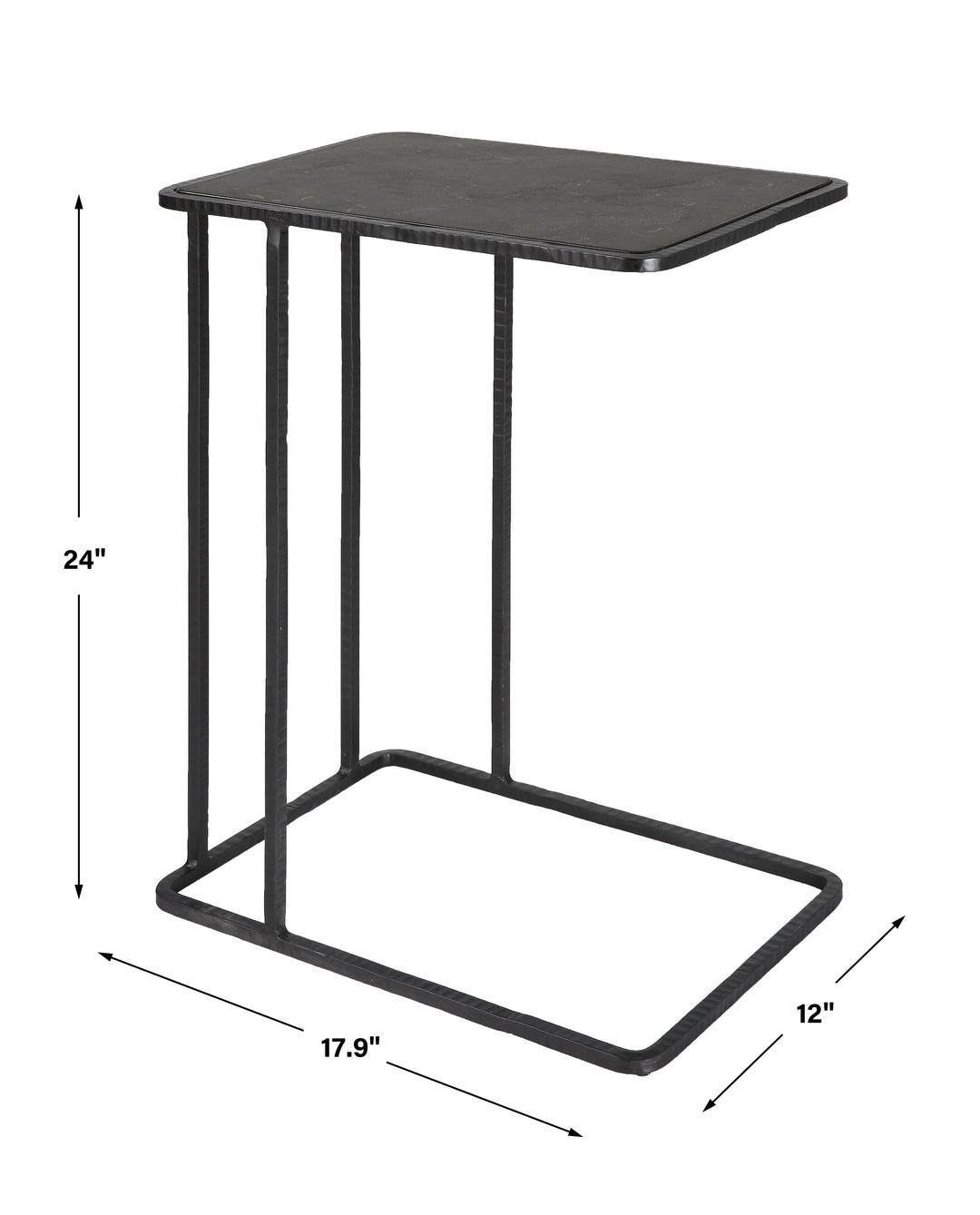 Uttermost Cavern Stone & Iron Accent Table