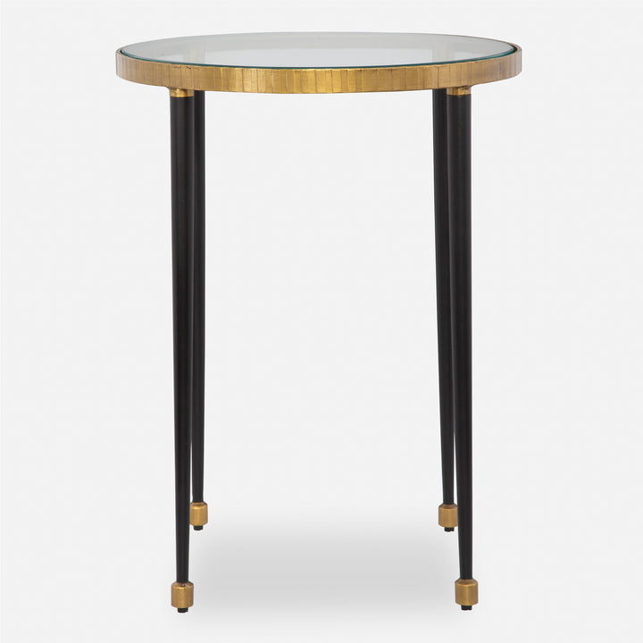 Uttermost Stiletto Antique Gold Side Table