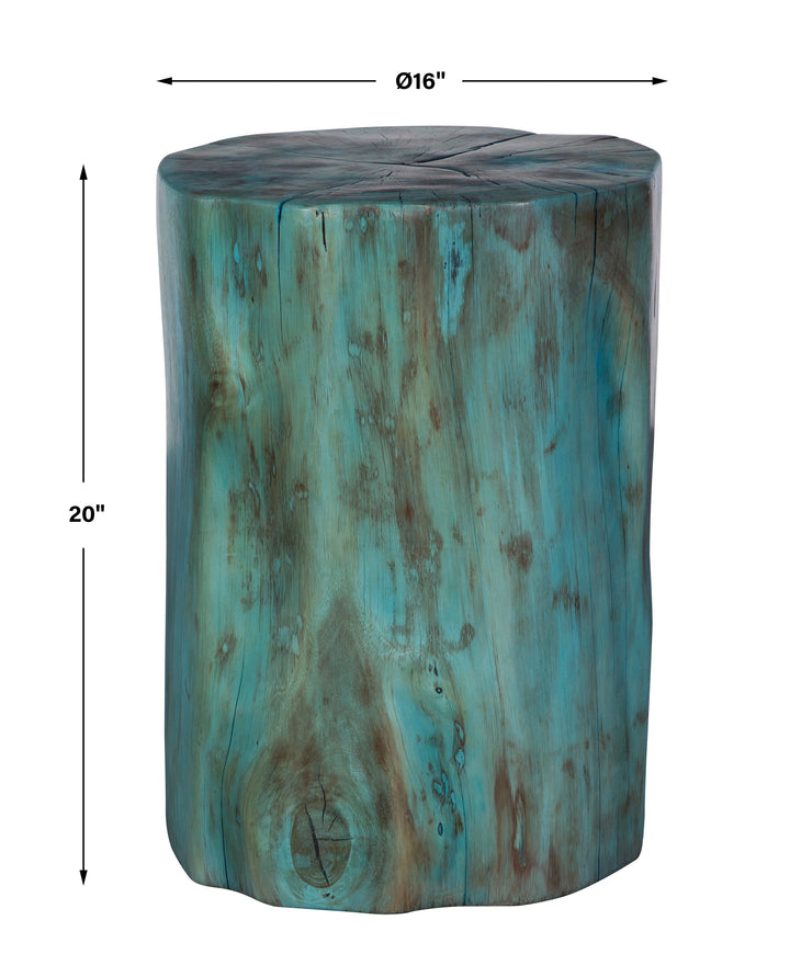 Uttermost Habitat Blue Accent Stool