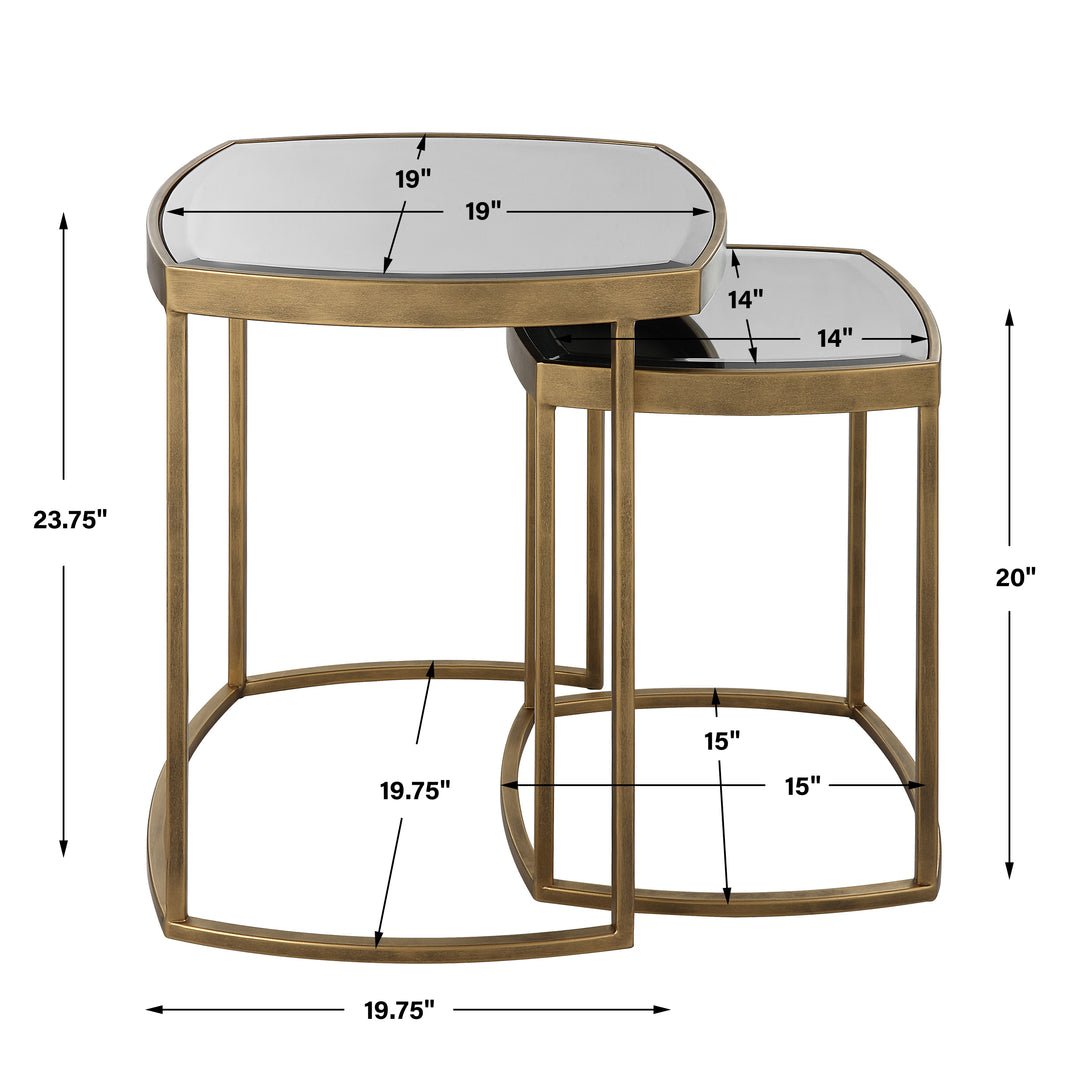 Uttermost Vista Gold Nesting Tables, Set Of 2