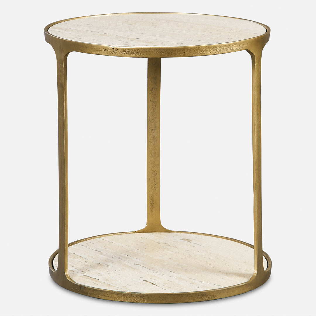 Uttermost Clench Brass Side Table