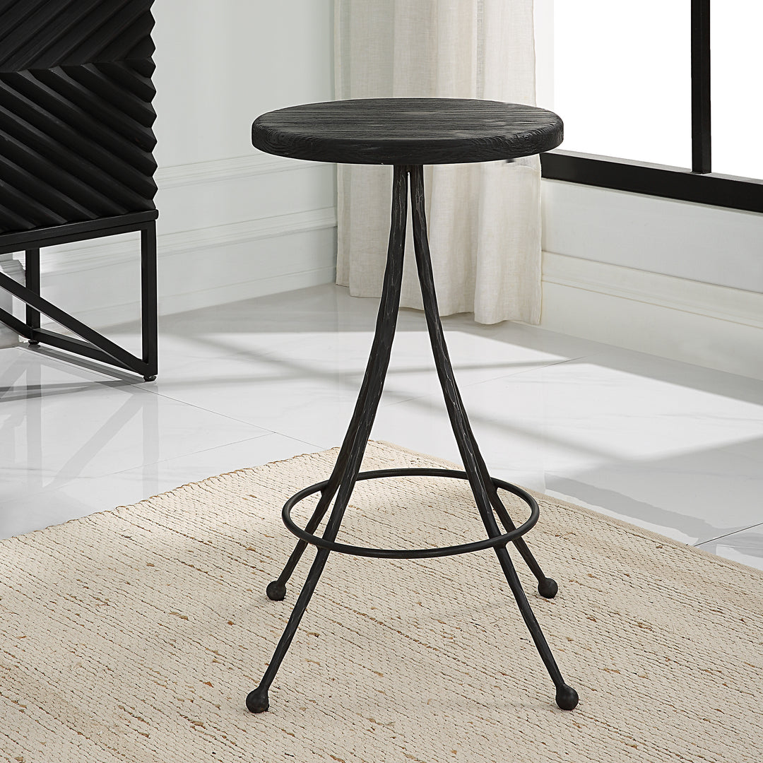 Uttermost Sona Black Counter Stool