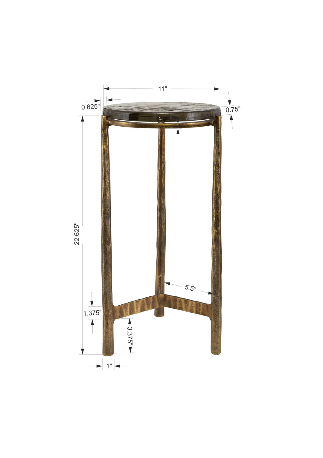 Uttermost Eternity Brass Accent Table