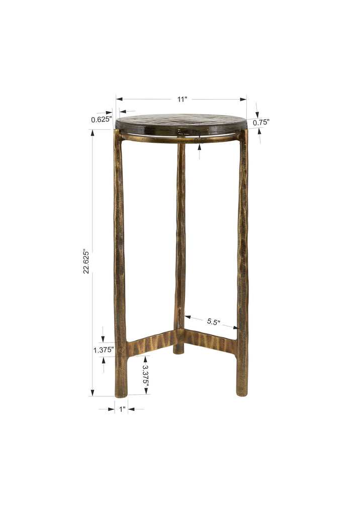 Uttermost Eternity Brass Accent Table