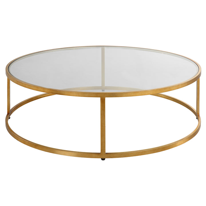 Uttermost Radius Modern Circular Coffee Table