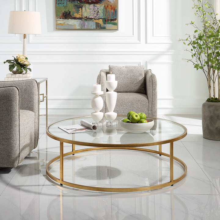 Uttermost Radius Modern Circular Coffee Table