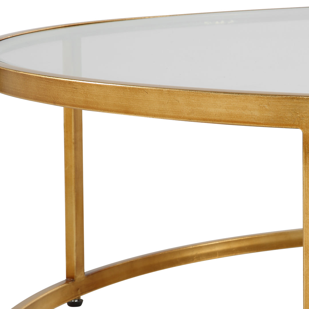 Uttermost Radius Modern Circular Coffee Table