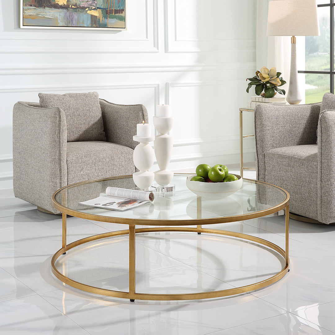 Uttermost Radius Modern Circular Coffee Table