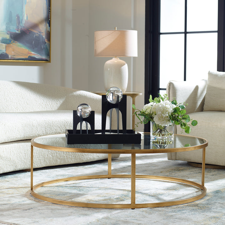 Uttermost Radius Modern Circular Coffee Table