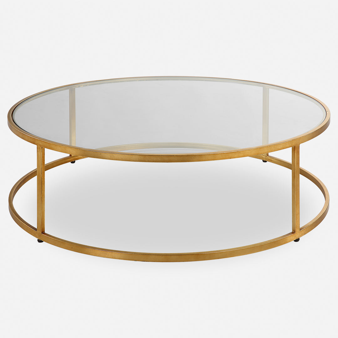 Uttermost Radius Modern Circular Coffee Table