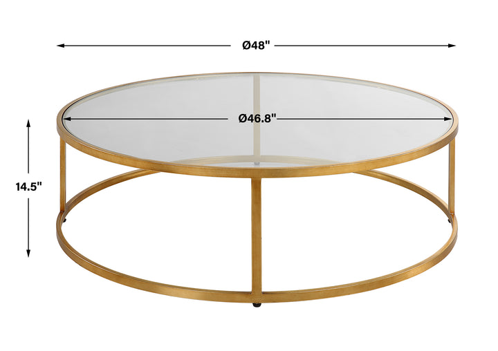 Uttermost Radius Modern Circular Coffee Table