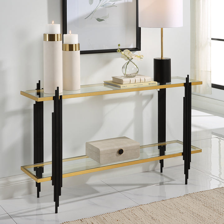 Uttermost Empire Cityscape Console Table