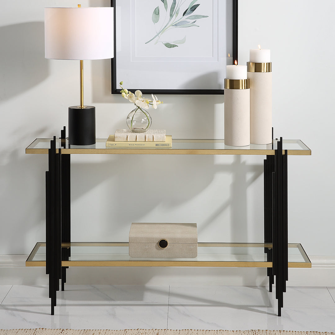 Uttermost Empire Cityscape Console Table