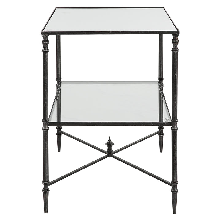 Uttermost Henzler Mirrored Steel Lamp Table