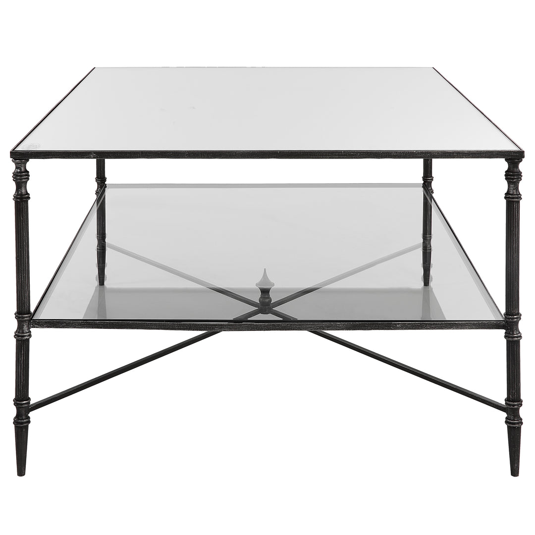 Uttermost Henzler Mirrored Steel Coffee Table