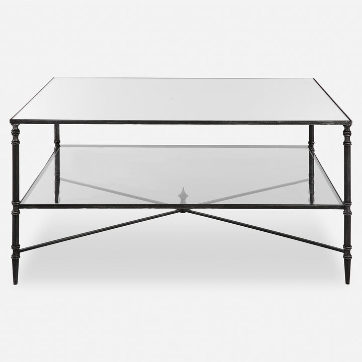 Uttermost Henzler Mirrored Steel Coffee Table