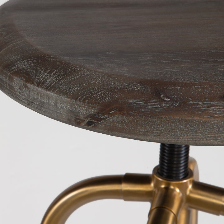 Uttermost Revolve Brass Counter Stool