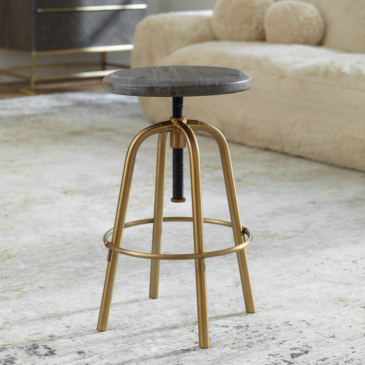 Uttermost Revolve Brass Counter Stool