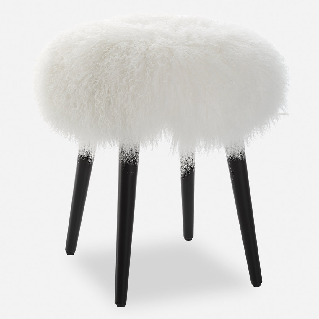 Uttermost Wooly Sheepskin Accent Stool