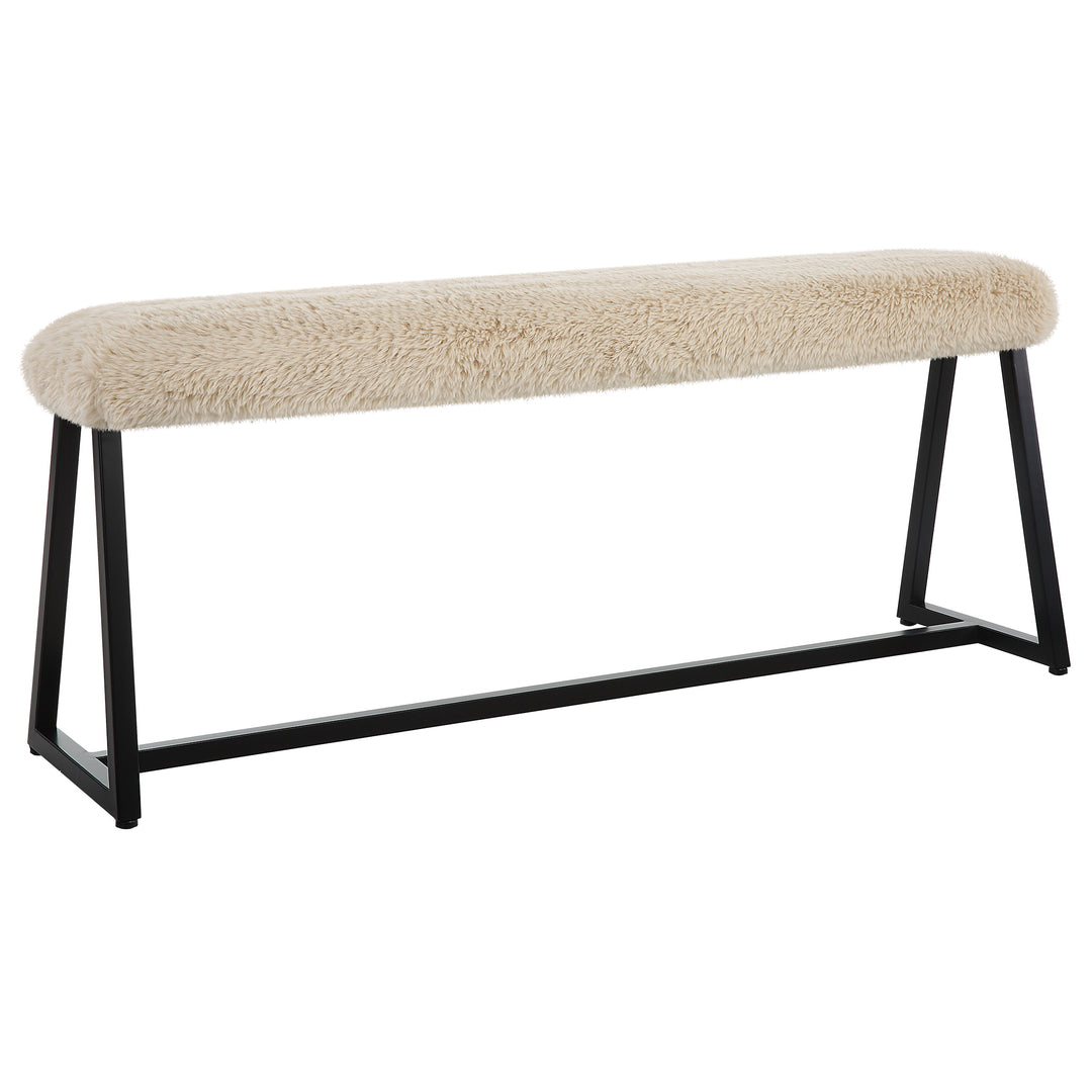 Uttermost Taupo Sheepskin Bench