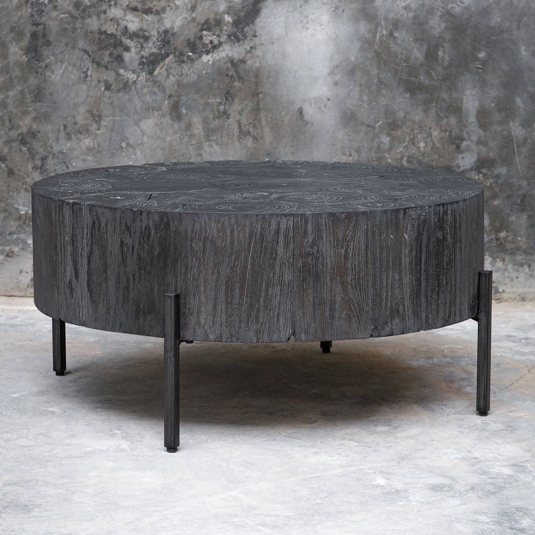 Uttermost Adjoin Rustic Black Coffee Table