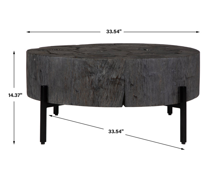 Uttermost Adjoin Rustic Black Coffee Table