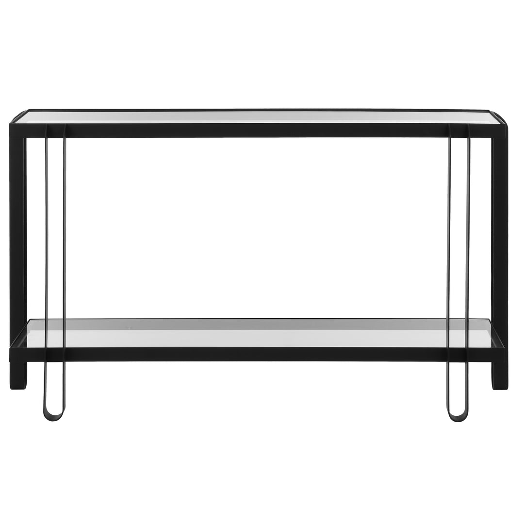 Uttermost Shadow Black Iron Console Table