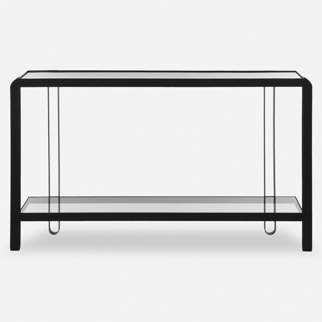 Uttermost Shadow Black Iron Console Table