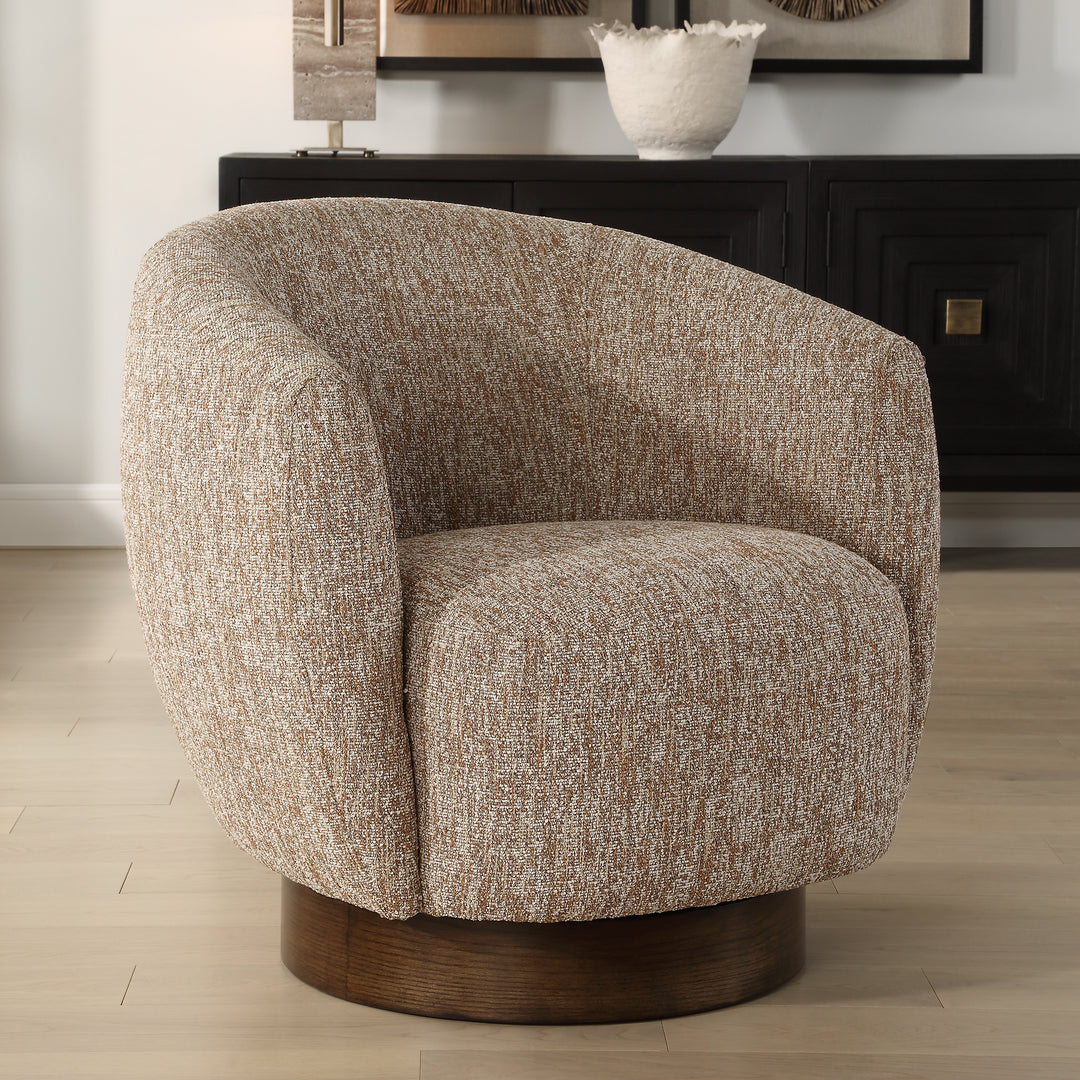 Uttermost Dunes Fabric Swivel Chair