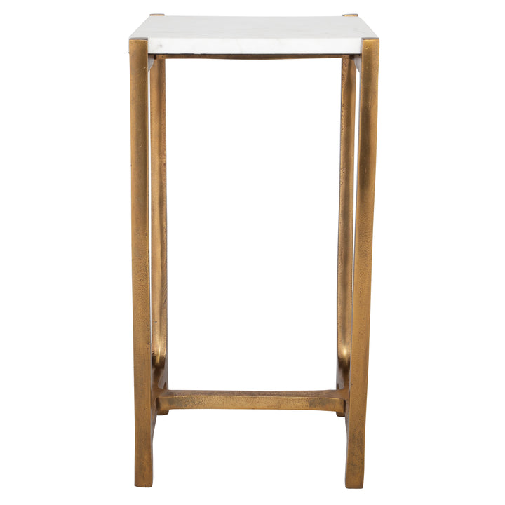 Uttermost Affinity White Marble Accent Table