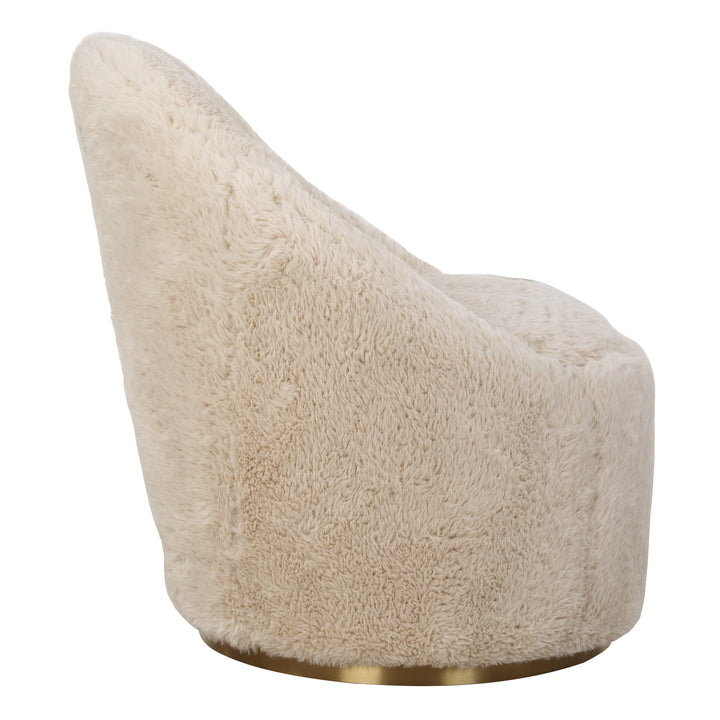 Uttermost Crue Sheepskin Swivel Chair