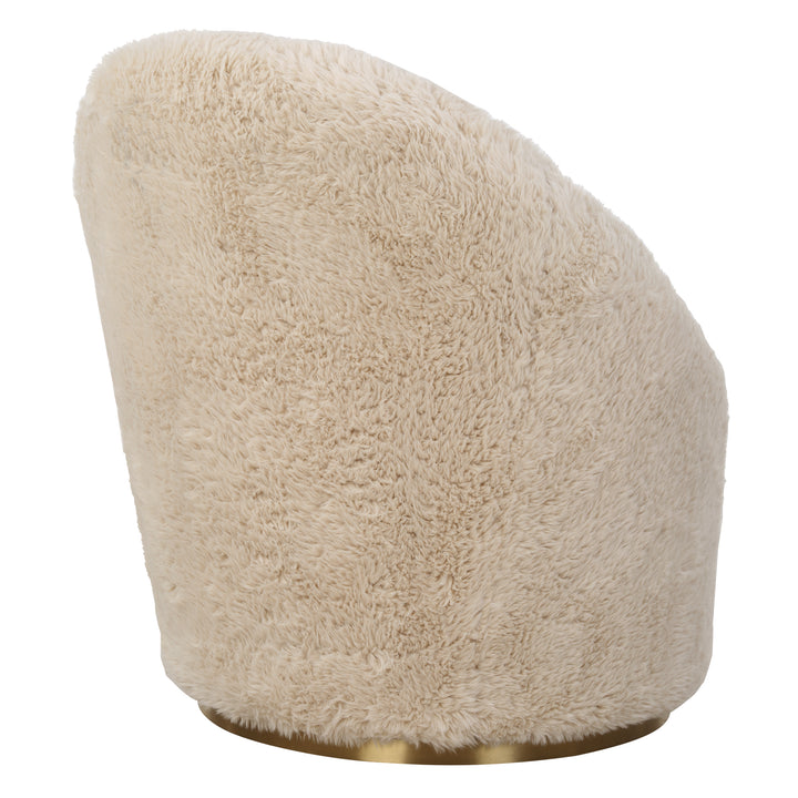 Uttermost Crue Sheepskin Swivel Chair