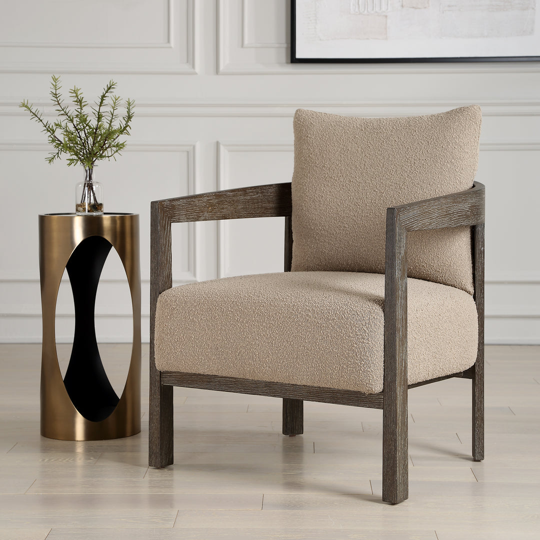 Uttermost Sienna Sand Fabric Accent Chair