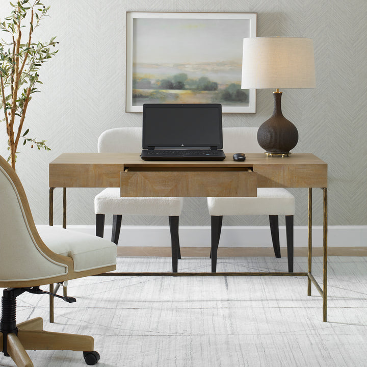 Uttermost Aristotle Natuiral Wood Modern Desk