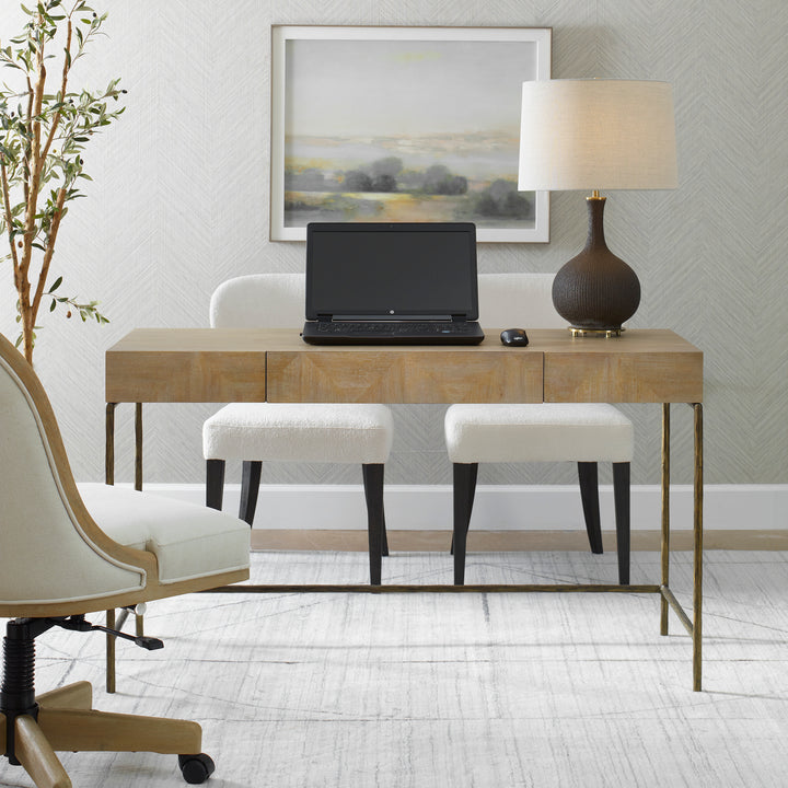 Uttermost Aristotle Natuiral Wood Modern Desk