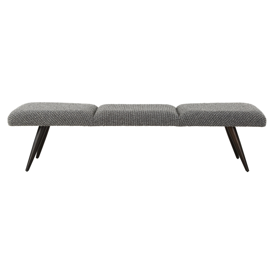 Uttermost Bowtie Charcoal Fabric Bench