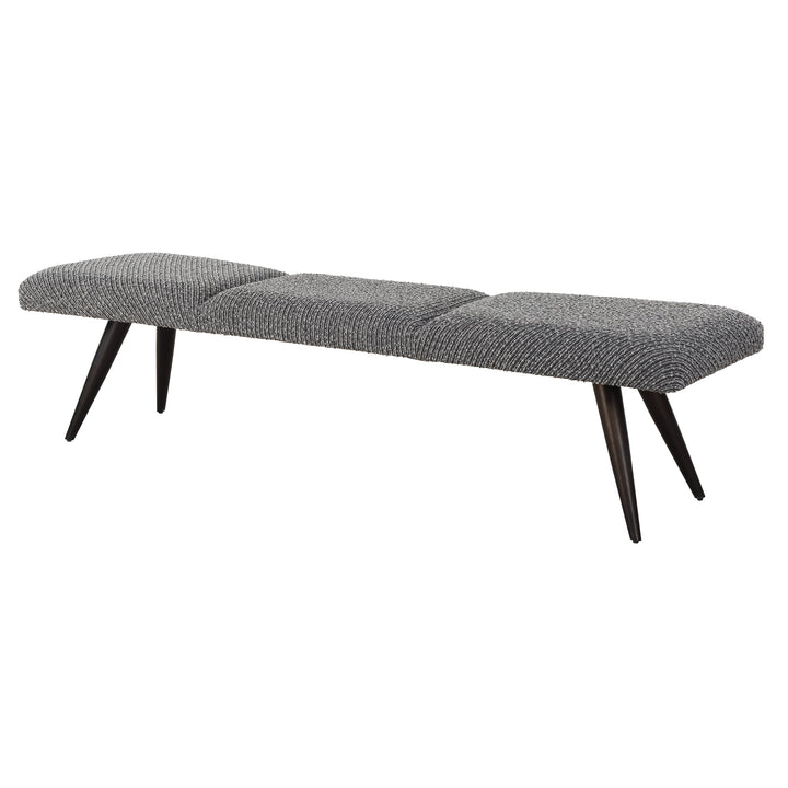 Uttermost Bowtie Charcoal Fabric Bench