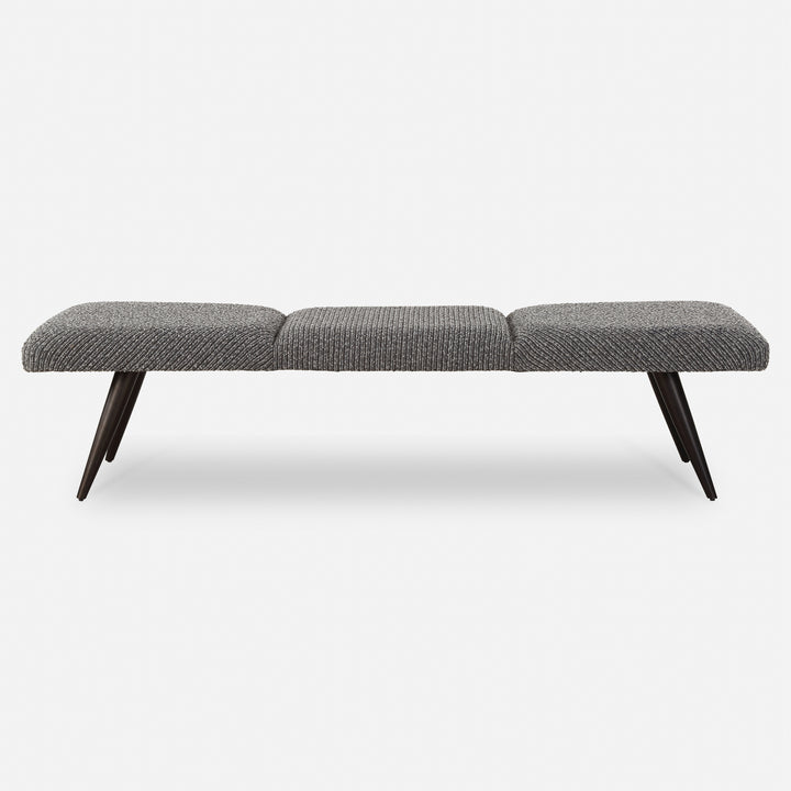 Uttermost Bowtie Charcoal Fabric Bench