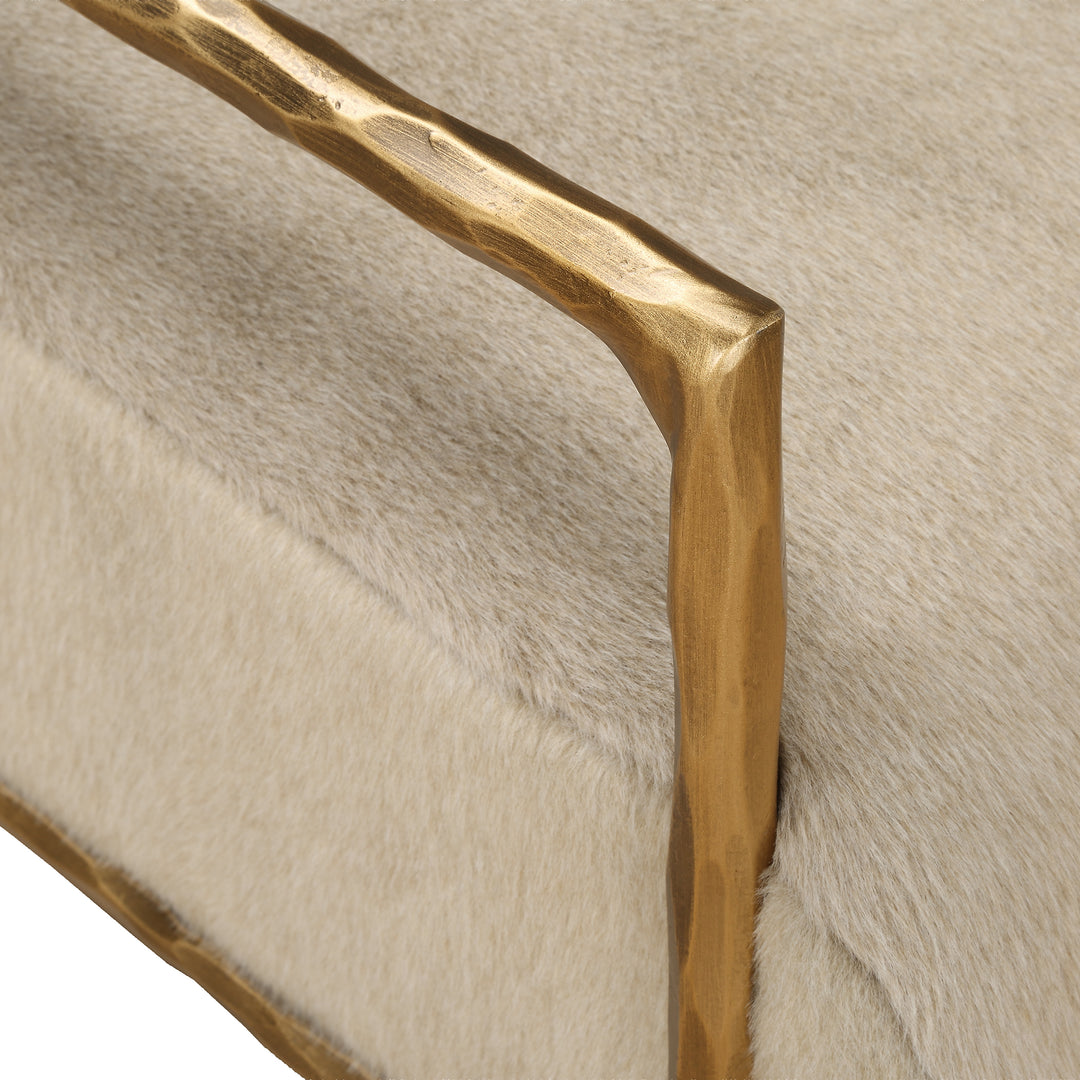 Uttermost Kashmir Aged Gold Accent Chair