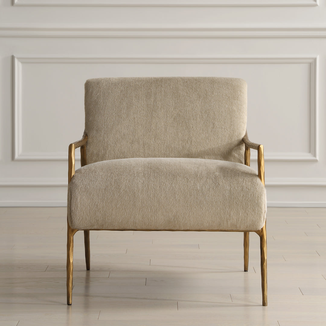 Uttermost Kashmir Aged Gold Accent Chair