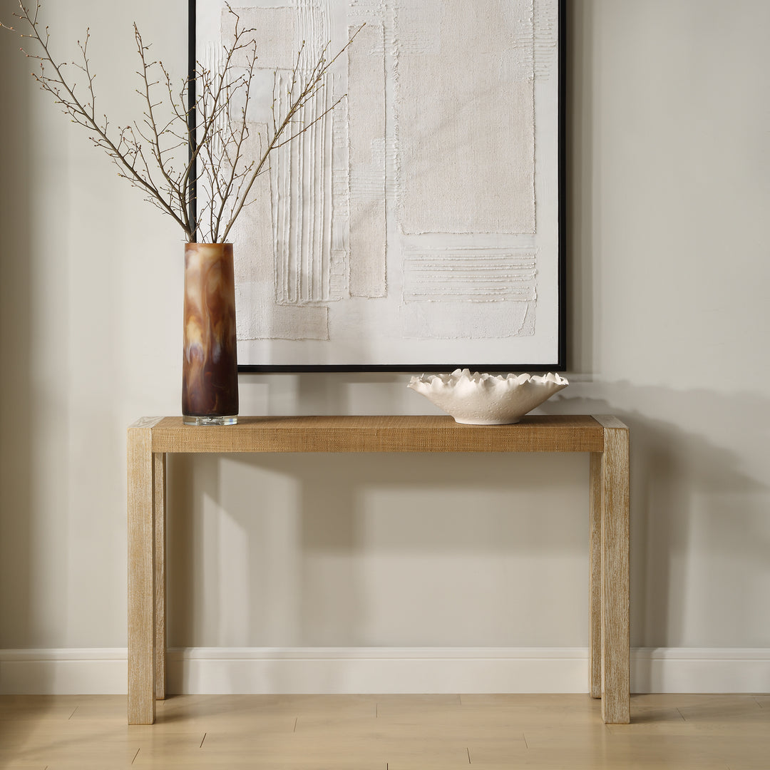 Uttermost Bentley Grasscloth Console Table