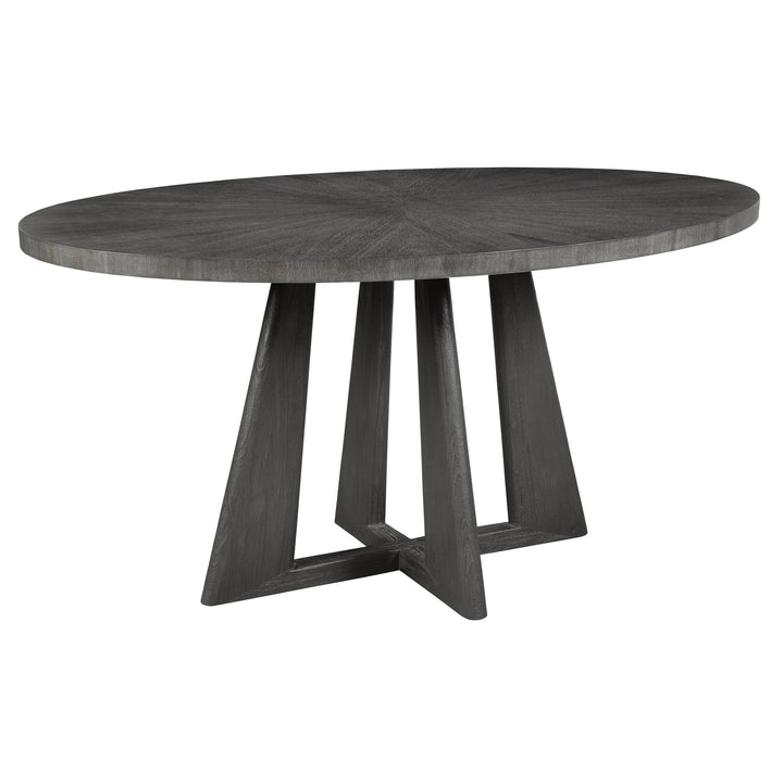 Uttermost Pulsar Round Gray Walnut Dining Table