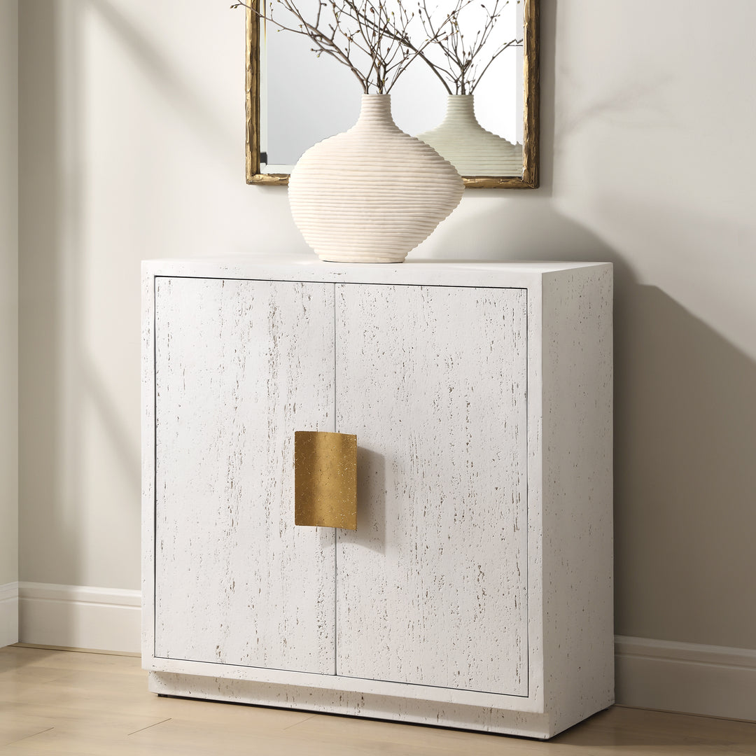 Uttermost Emma 2 Door White Cabinet