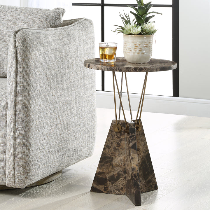 Uttermost Levitate Marble Accent Table